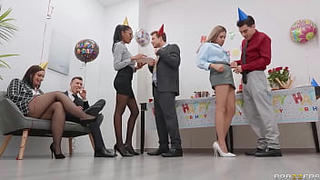 Workplace Pussy Party - Tina Fire, Irina Cage / Brazzers  / stream full from www.brazzers.promo/place