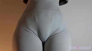Part 1 - Trying on new Leggings like a youtuber but I couldn't resist to show my pussy at the end because im clearly a naughty bitch - Inmymound